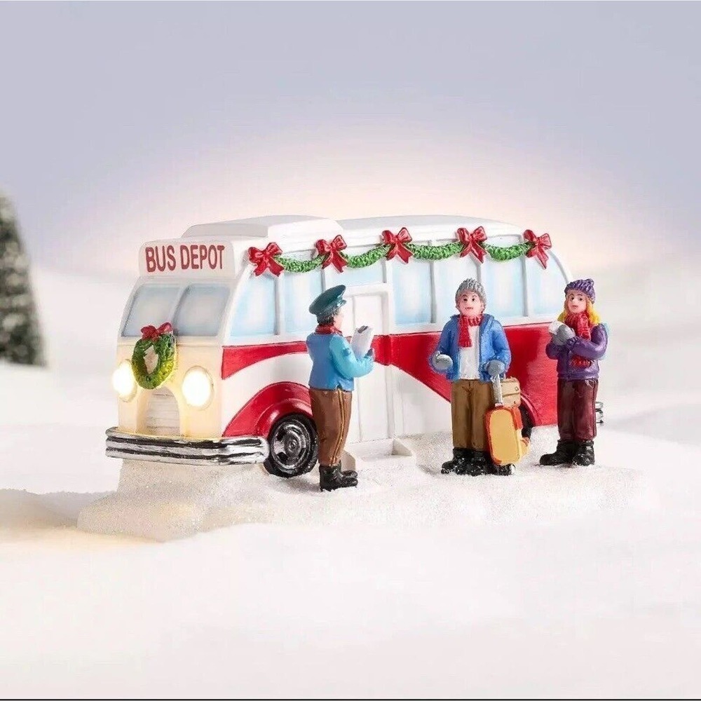 St Nicholas Square‎ Christmas Village Bus Santa Retired 2023